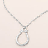 Minimalist Open Teardrop Pendant Necklace