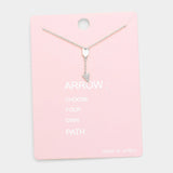 Rhinestone Arrow Pendant Necklace