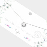 White Gold Dipped Pearl Accented CZ Trimmed Pendant Necklace