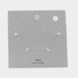 Brass Metal Boss Pendant Necklace