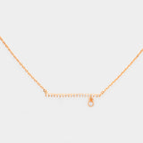 Cubic Zirconia Bar Dangle Pendant Necklace