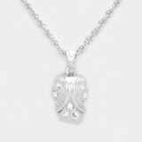 Accented Rhinestone Pendant Necklace