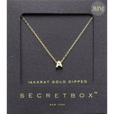 -A- SECRET BOX_14K Gold Dipped Initial Monogram Pendant Necklace