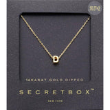 -D- SECRET BOX_14K Gold Dipped Initial Monogram Pendant Necklace