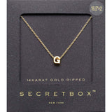 -G- SECRET BOX_14K Gold Dipped Initial Monogram Pendant Necklace