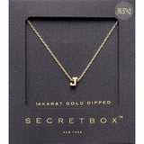 -J- SECRET BOX_14K Gold Dipped Initial Monogram Pendant Necklace