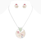Crystal Abstract Design Pendant Necklace