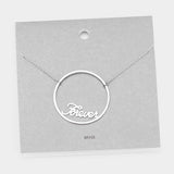 Brass Forever Pendant Necklace