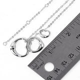Triple Open Heart Pendant Necklace