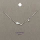P Brass Metal Cubic Zirconia Initial Monogram Pendant Necklace