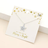 Starry Night Message Metal Star Pendant Necklace