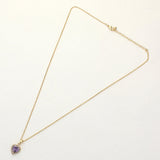 Women's CZ Heart Stone Pendant Necklace