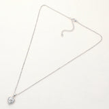 Women's CZ Heart Stone Pendant Necklace