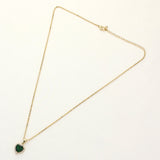 Women's CZ Heart Stone Pendant Necklace