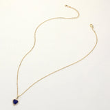 Women's CZ Heart Stone Pendant Necklace