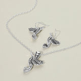 Antique Metal Bird Pendant Necklace