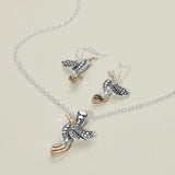 Antique Metal Bird Pendant Necklace