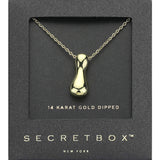 SECRET BOX_ -I- 14K Gold Dipped Bubble Initial Monogram Pendant Necklace