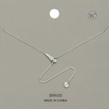 Stone Paved Snake Pendant Round Stone Drop Y Necklace