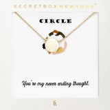 Secret Box_Metal Circle Pendant Necklace