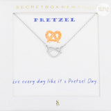 SECRET BOX_Metal Pretzel Pendant Necklace