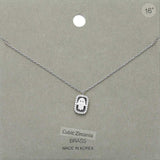 CZ Embellished Brass Metal Hamsa Hand Pendant Necklace