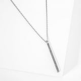 Gold Dipped Metal Bar Pendant Necklace