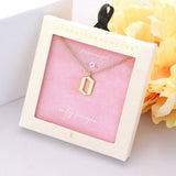 Secret Box -O- Initial Monogram Metal Pendant Necklace