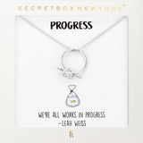 Secret Box_Knot Accented Metal Open Circle Pendant Necklace
