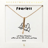 SECRET BOX_FEARLESS Brass Metal Arrow Message Pendant Necklace