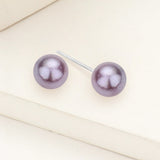 Pearl stud earrings