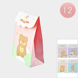 12PCS - Bear Character Print Folding Gift Bags