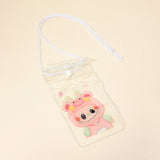 12PCS - Monster Bunny Character Transparent Phone Pouch Lanyard Bag