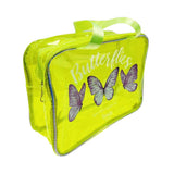 12PCS - Triple Butterfly Print Neon Transparent Shoulder Bag