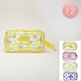 12PCS - Fruit Pattern Print Clear Cosmetic Makeup Travel Organizer Pouch Bags