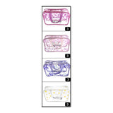12PCS - Hello Spring Message Flower Pattern Clear Shoulder Bags