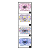 12PCS - Beauty Express Message Flower Pattern Clear Shoulder Bags