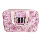 12PCS - Beauty Express Message Flower Pattern Clear Shoulder Bags