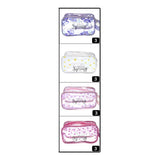 12PCS - Hello Spring Message Flower Pattern Print Clear Cosmetic Makeup Travel Organizer Pouch Bags