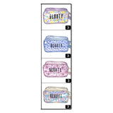 12PCS - Beauty Express Message Flower Pattern Clear Cosmetic Makeup Travel Organizer Pouch Bags