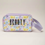 12PCS - Beauty Express Message Flower Pattern Clear Cosmetic Makeup Travel Organizer Pouch Bags