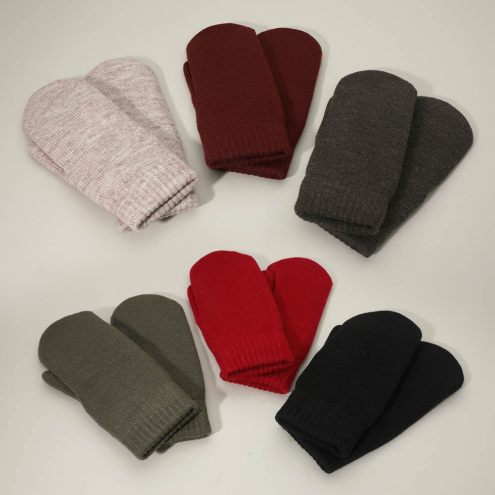 12Pairs - Chenille Lined Mitten Gloves