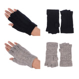 Cable Knit Single Layer Fingerless Gloves