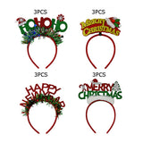 12PCS - Festive Holiday Lettering Message Headbands