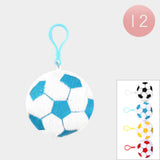 12PCS - Soft Plush Soccer Ball Keychains