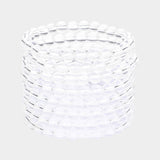 8PCS - Clear Lucite stack stretch bracelets