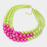 Pearl Layered Chunky Necklace