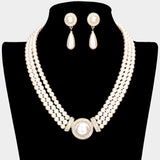 3 Row Pearl Necklace