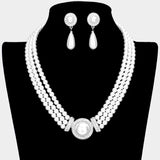 3 Row Pearl Necklace