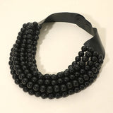 Multi Layered Pearl Beaded Collar Magnetic Necklace